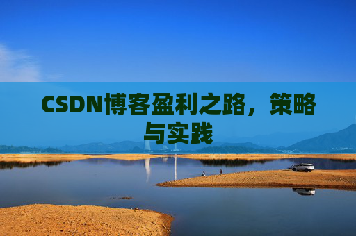 CSDN博客盈利之路，策略与实践